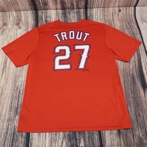Anaheim Angels Red MIKE TROUT #27 TEE-SHIRT SIZE 2XL